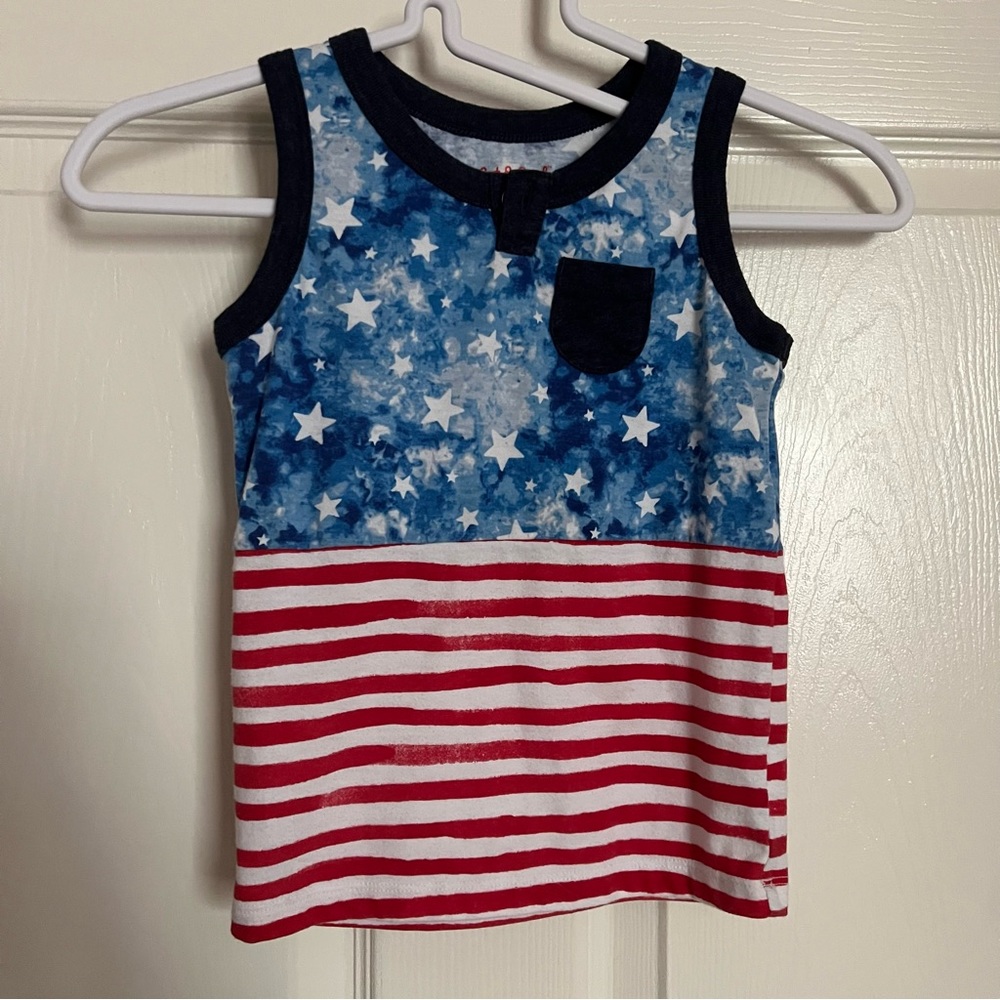 Cat & Jack Red, White, & Blue Sleeveless Shirt size 2T